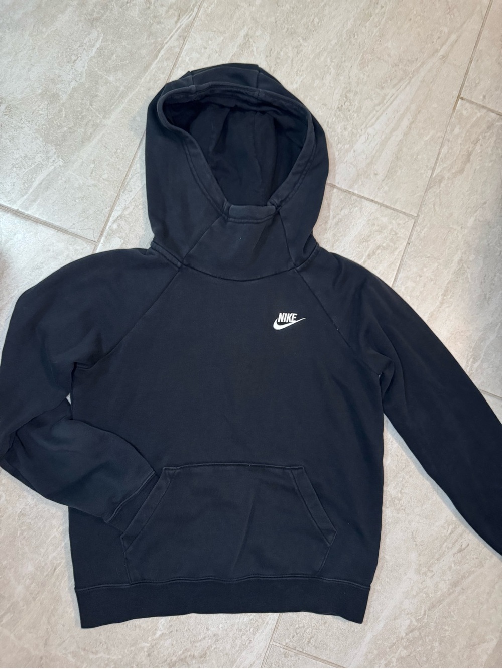 Nike Black Hoodie with White Swoosh Logo